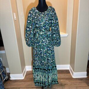 💚 NWT Tuckernuck Lyles Batik Floral Maxi Dress - Size XXL